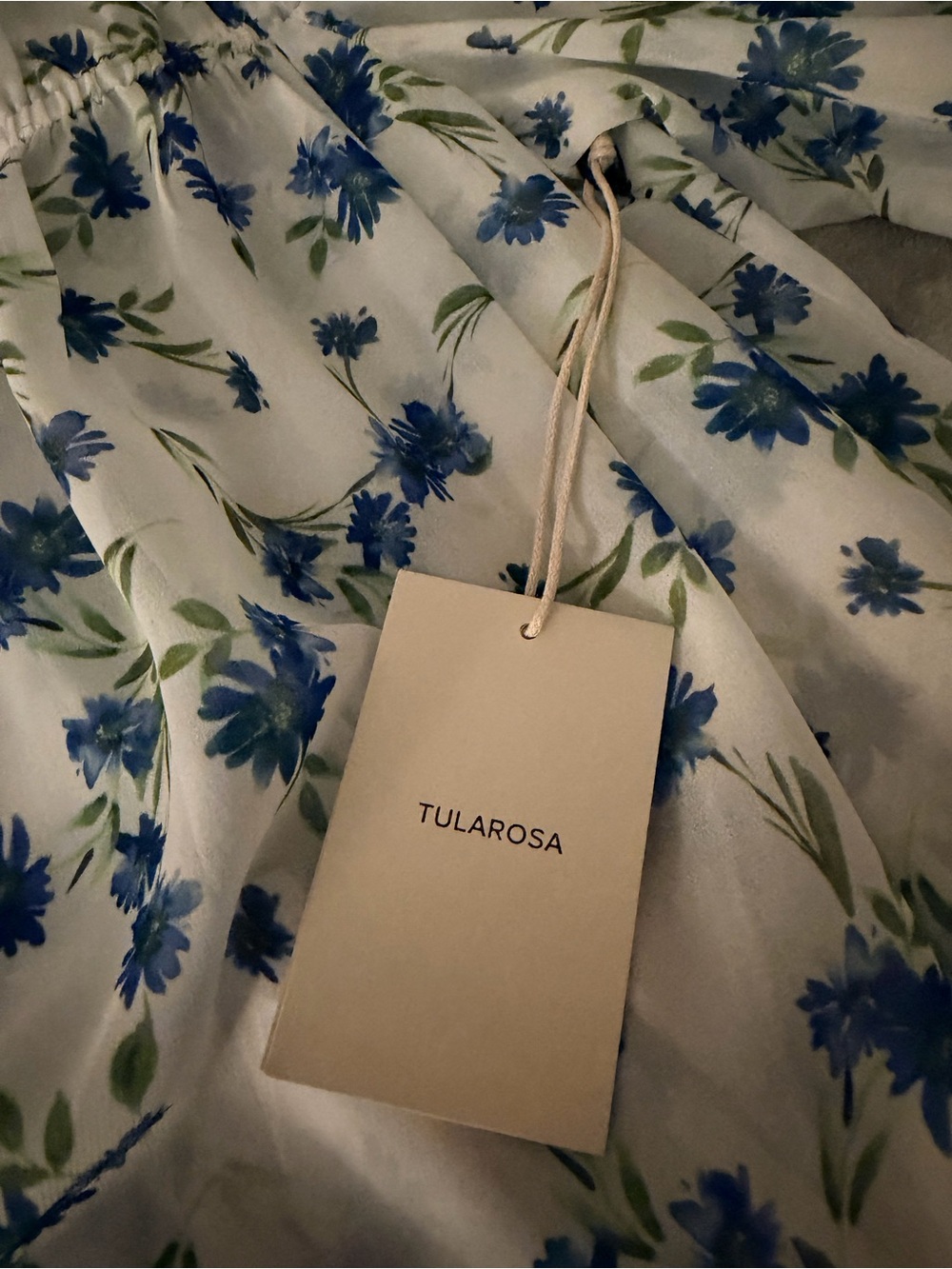 Tularosa Brogan White Mini Dress with Blue Floral Print S - Picture 2 of 13